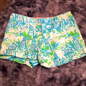 Lilly Pulitzer Blue & Green Callahan Shorts